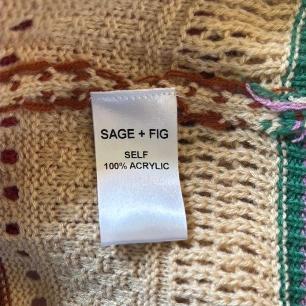 Sage + Fig Women's Medium Colorful Striped Open Front Cardigan Sweater NWT - Picture 9 of 10